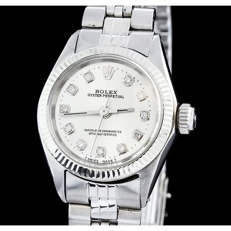 rolex oyster perpetual female roman numerals silver|Rolex Oyster Perpetual 39mm.